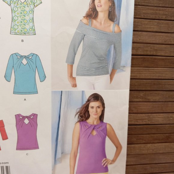 Knit Top 4 6 8 10 12 Simplicity 1613 Sewing Pattern - Picture 4 of 8